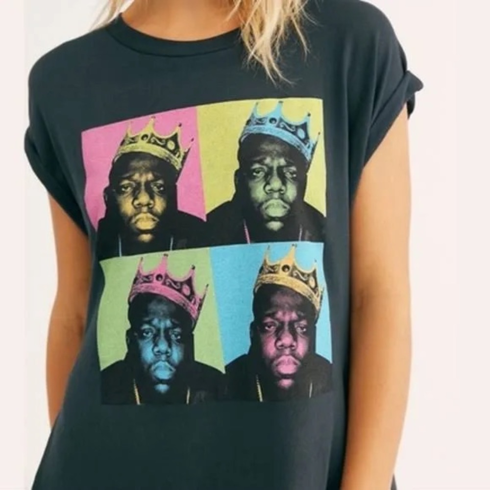 Dark Grey Free People Daydreamer Biggie Hi-Lo t-shirt Medium